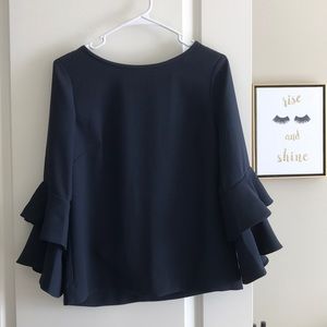J crew navy dark blue top